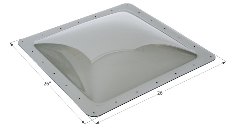 Icon Skylight | Bubble Dome, 4 Inch High, Smoke, Polycarbonate | Easy Install, Impact Resistant | North American Made