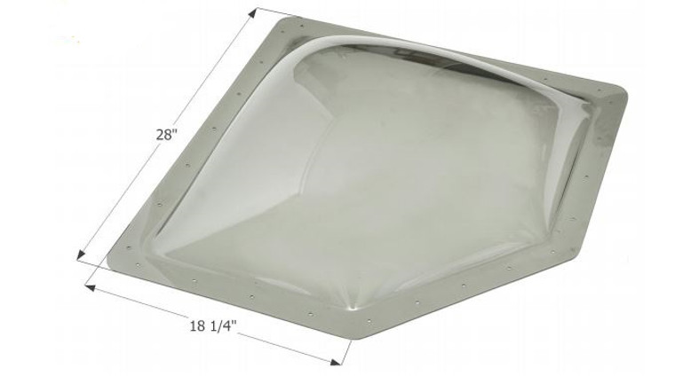 High Impact White Neo Angle Skylight Dome | 7" Bubble | for 24x14-1/4 Opening | Durable Polycarbonate