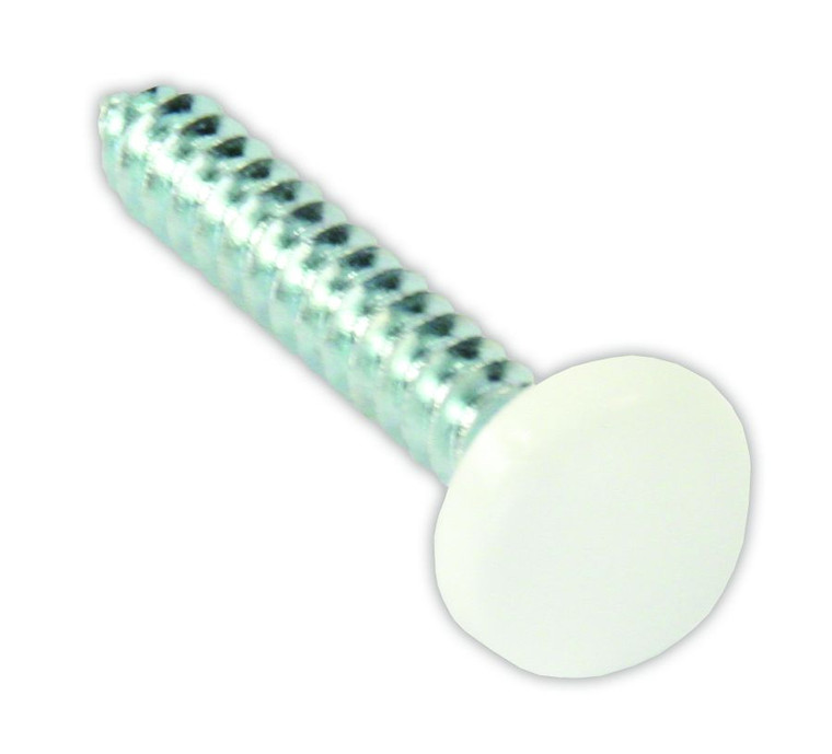 JR Products Kappet #8 x 1 Inch Screw Set | Ideal for Clean Finished Look | White Covers | 14 Pieces