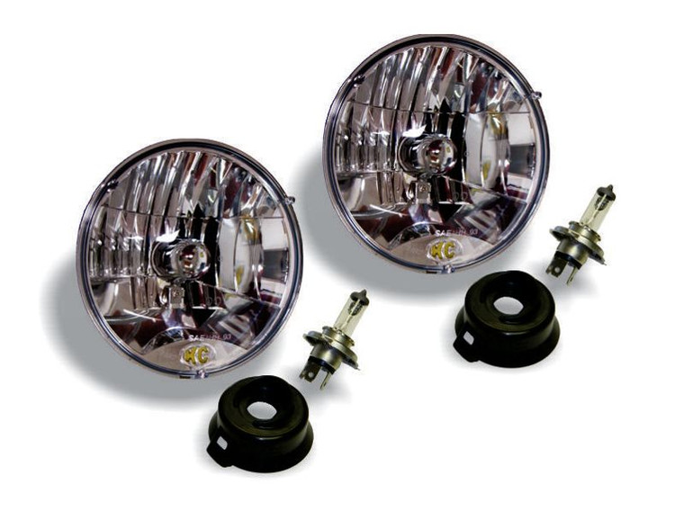 High Performance Headlight Assembly | Fits 1997-2006 Jeep Wrangler TJ | 7 Inch Round | Set Of 2 | D.O.T. Approved