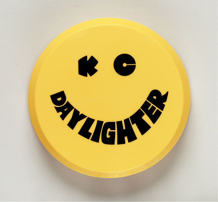 Durable Yellow 6 Inch Round KC Daylighter Logo Light Cover | UV Treated, Made In USA