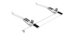 Holman Ladder Rack 4PLS0D EZ Drop Down Series; Rain Gutter Mount; Multi-Fit; Passenger Side Only; Powder Coated; White; Steel