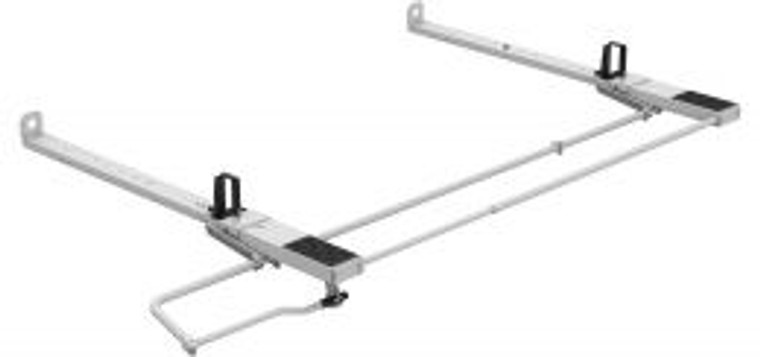 Heavy Duty Ladder Rack | Fits 2015-2024 Ford Transit-150, 250, 350 | Rain Gutter Mount | White Aluminum