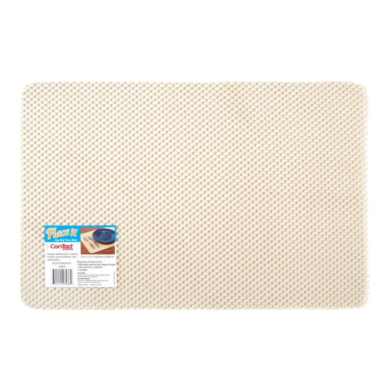 Non-Slip Linen Tablecloth | Beige | 17x11 | Indoor/Outdoor Use