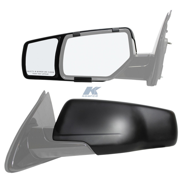 ECE Qualified Black Towing Mirrors | 2015-2020 Fitment | GMC Yukon, Chevrolet Suburban, Tahoe | Snap & Zap | Safe & Comfortable Driving | ISO Certified