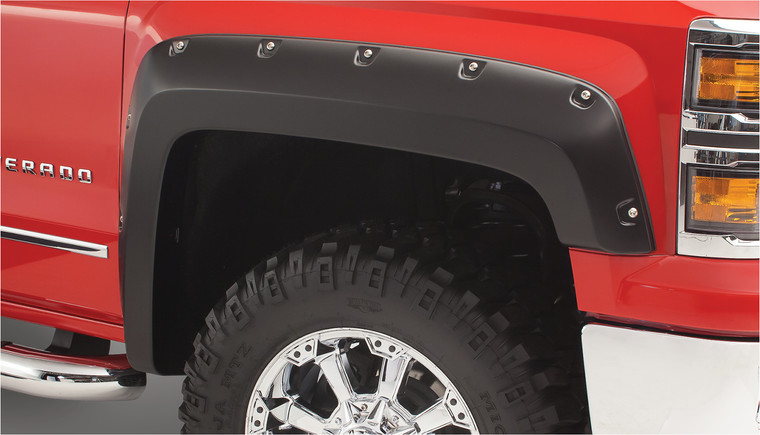 Upgrade Your Chevy Silverado 2014-2019 | Pocket Style Fender Flares - Maximum Tire Coverage, Durable Matte Black Finish