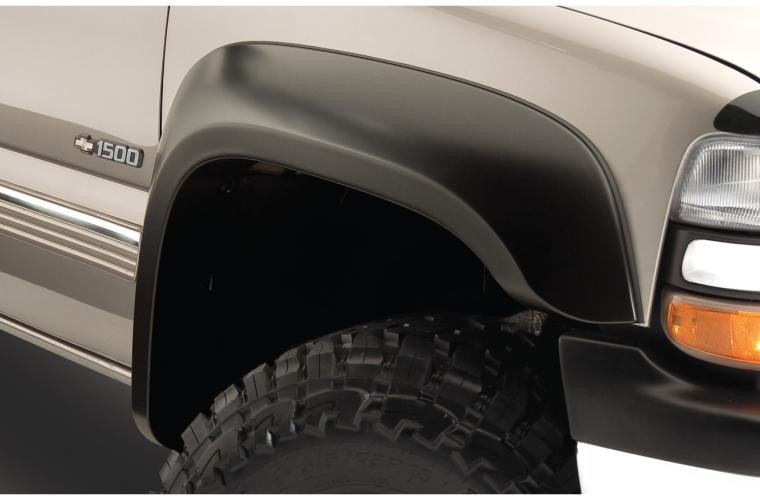 Upgrade your ride with Bushwacker Fender Flares | Extend-A-Fender for Extra Tire Coverage | Matte Black Finish | Dura-Flex 2000 ABS, Set of 4