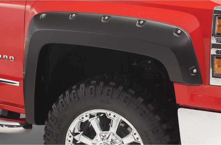 Upgrade your Chevrolet Silverado 1500 LD with Bushwacker Fender Flares | Pocket Style, Full Tire Coverage, Matte Black Finish