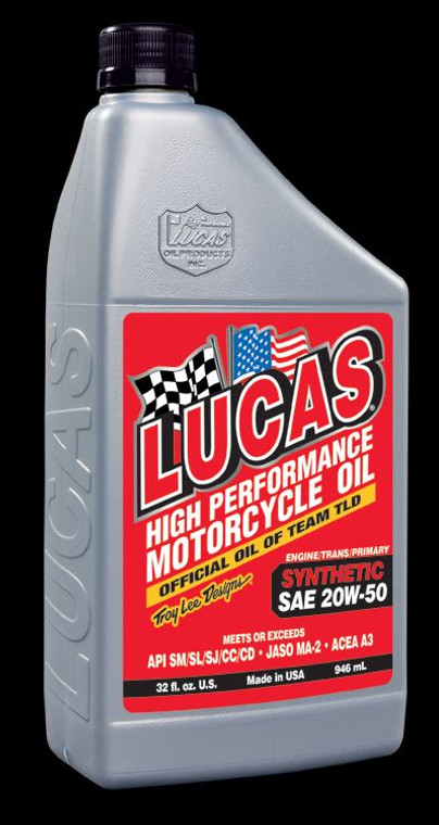 Lucas Oil Synthetic Oil | SAE 20W-50 | High Performance | 1 Quart Bottle