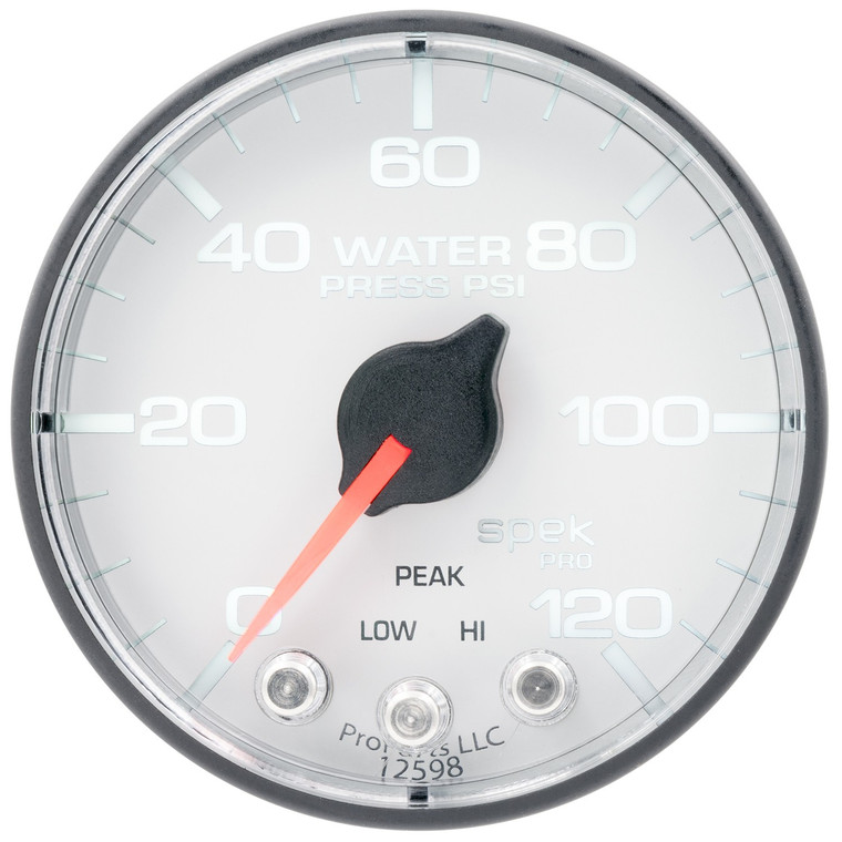 Illuminate Your Ride with AutoMeter 2-1/16" Water Pressure Gauge|Pro-Control Output for Warning Lights|Peak Recall Function & 7 Color Illumination