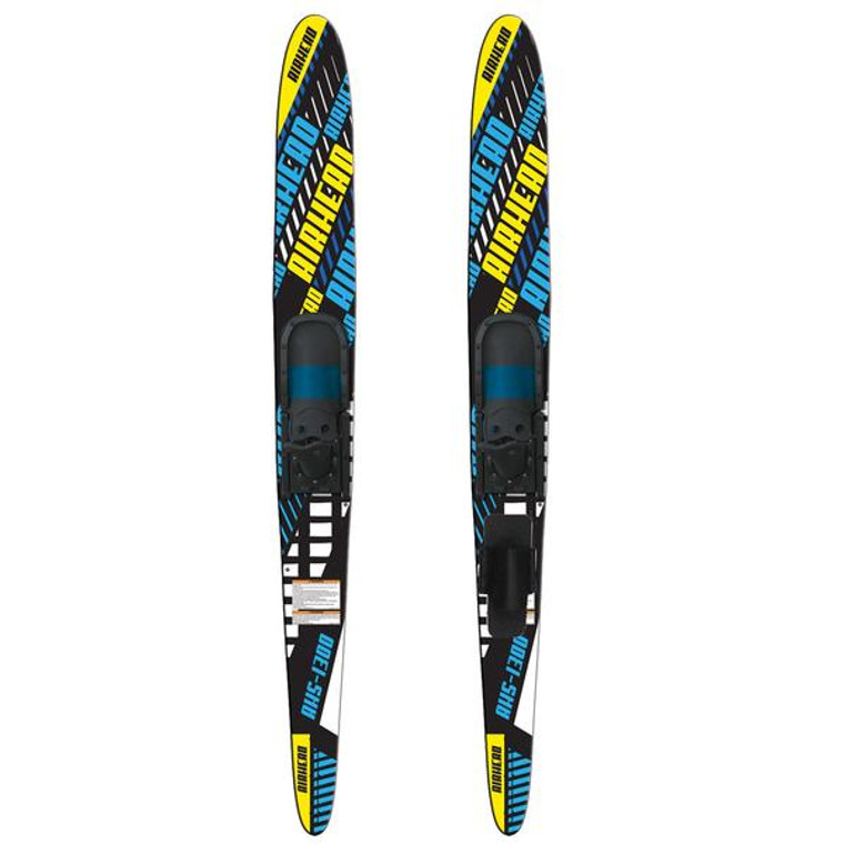Airhead 67 Inch Combo Water Skis | Adjustable Bindings, Fiberglass Fins | Limited 1 Year Warranty