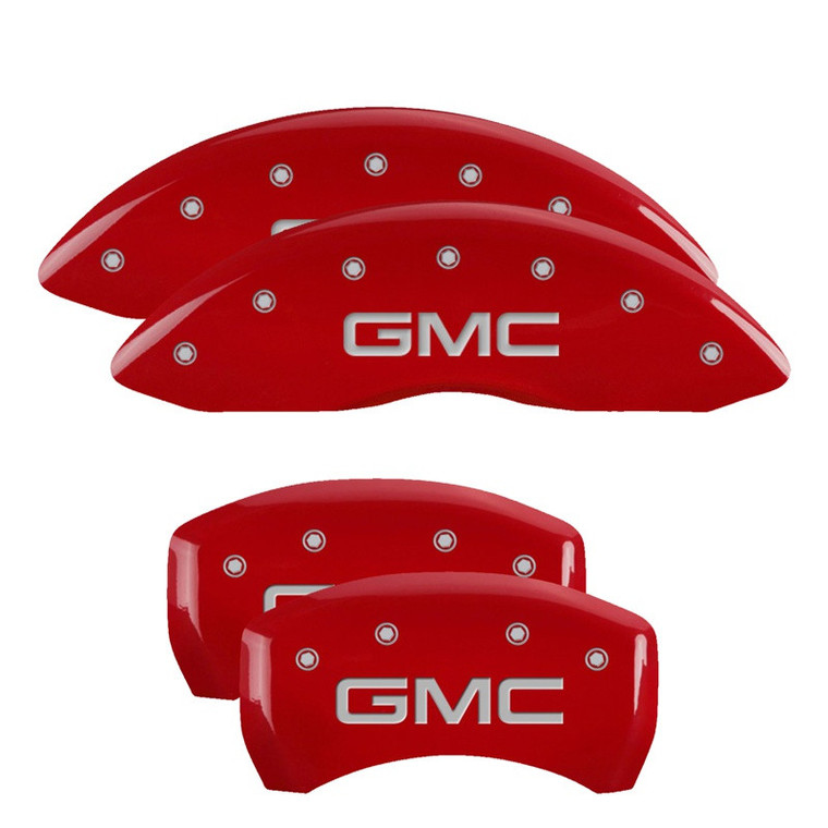 Red Powder Coated GMC Caliper Covers | Set of 4, Aluminum | Fits 2020-2023 Terrain