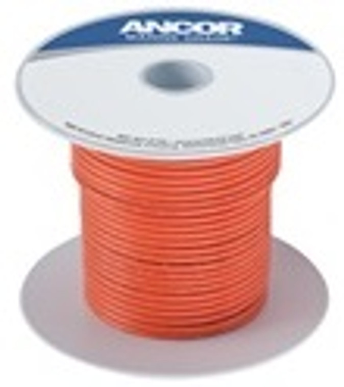 Ancor Orange 16 Gauge Primary Wire | 100 Feet Spool | Marine Grade, Tinned Copper, Ultra-Flexible, Resists Extreme Conditions