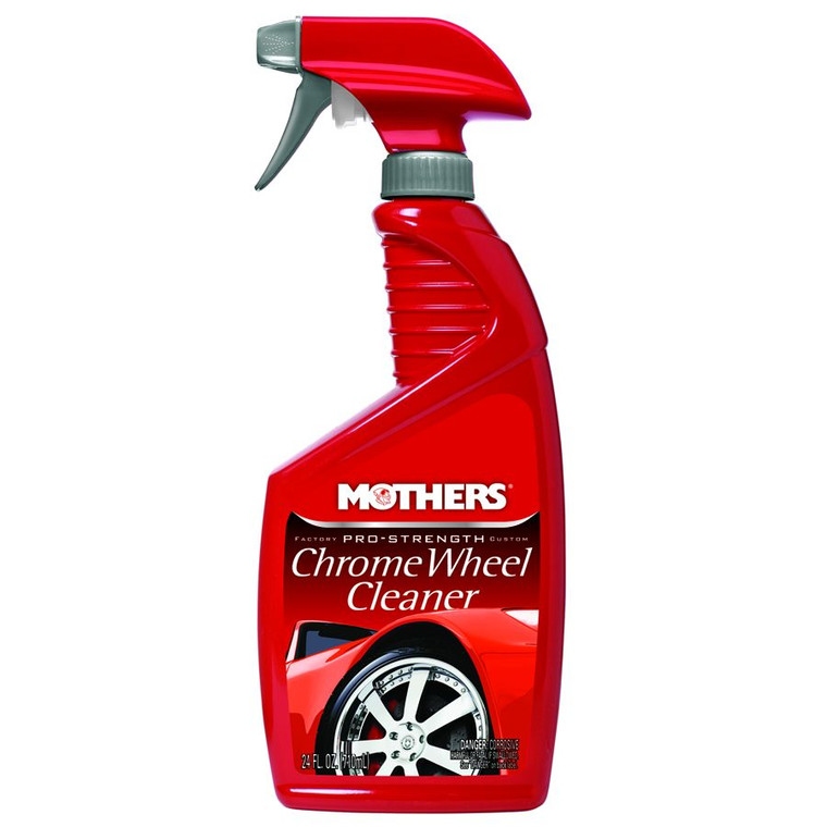 Mothers Chrome Wheel Cleaner | Easy Spray On, Hose Off Design | Dissolves Brake Dust, Grease, Dirt | 24oz Bottle