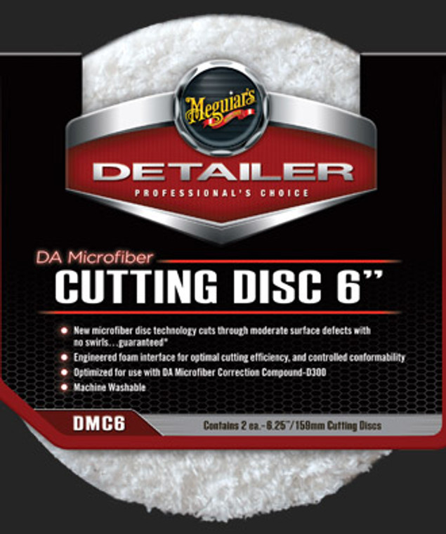 Meguiar's Microfiber Buffing Pads | Set of 2 | Cut Through Moderate Defects | Ideal For 6 Inch DA Polisher