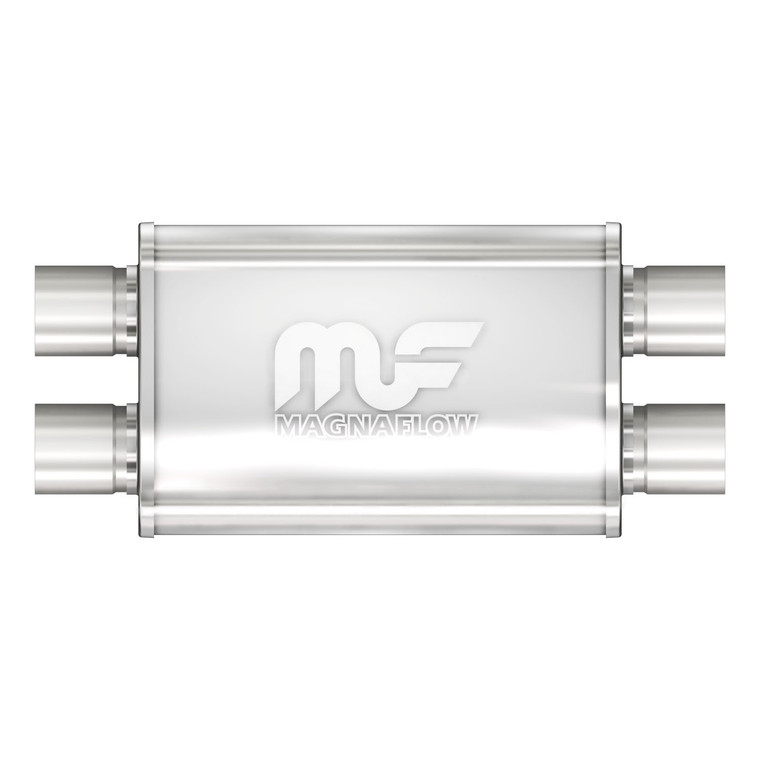 Ultimate Performance: MagnaFlow 4x9 Satin Stainless Steel Muffler | Dual 2.5" Inlet/Outlet