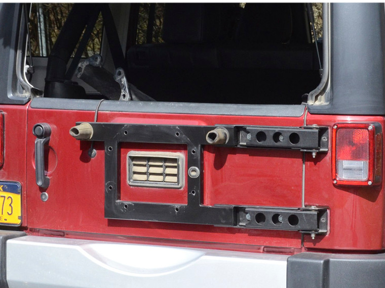 MOR/ryde Reinforces Spare Tire Carrier|Sturdy Black Bracket|Eliminates Weak Points|Compatible w/ Factory Bumper