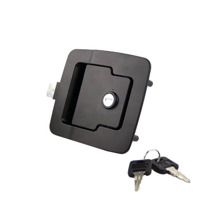 Upgrade Your RV Security! Universal Baggage Door Latch | Black Slam Paddle Handle With Key