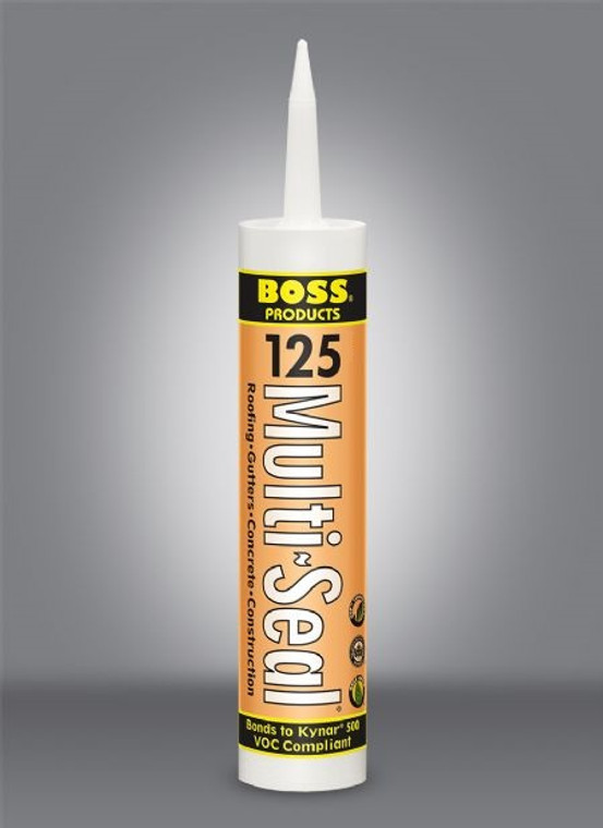 BOSS 125 Multi-Seal | All-Weather Adhesive Caulk | White | Ideal for Concrete Joints & Metal Cladding