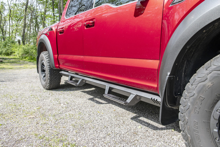 Upgraded Toyota Tacoma Nerf Bar | Drop Down Step Plate | Modern Angular Design