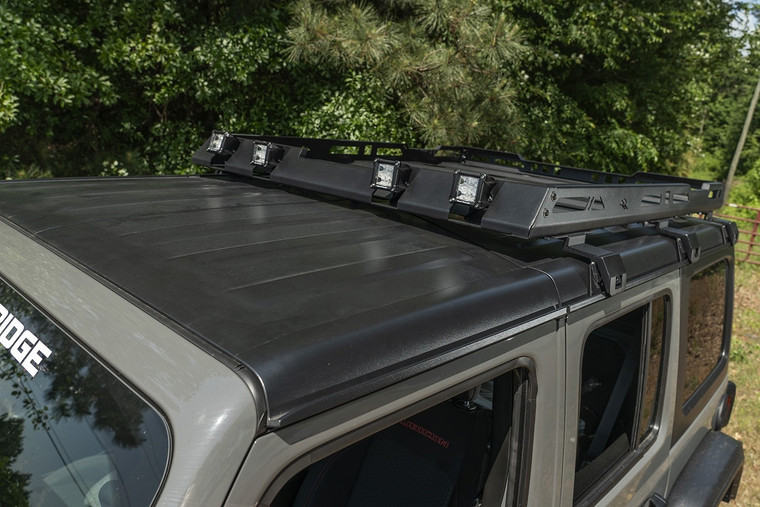 Rugged Ridge Roof Basket for 2018-2023 Jeep Wrangler JL | 41x27x7-1/2 Steel | 150lb Capacity