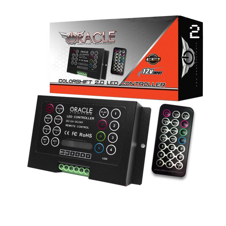 Oracle ColorSHIFT 2.0 | RGB LED Controller | Pre-Programmed Colors | Wireless Remote | 8 Memory Slots