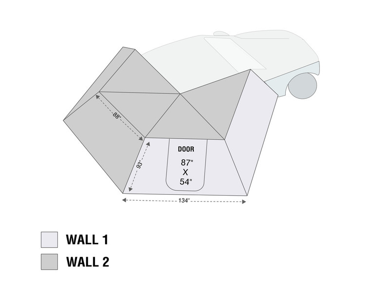 Ultimate Nomadic 270 LT Side Wall 2 | 600D Rip-Stop, Zippered Enclosure, Heavy Duty Stakes