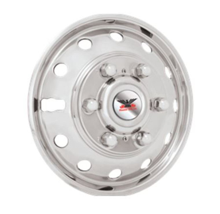 Mirrored Stainless Steel Wheel Simulator Set | Fits 2015-2019 Ford Transit-350/350 HD | Bolt-On, Polished, Durable