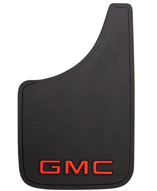 Universal Fit Mud Flaps | Fiberglass Reinforced | Red GMC Logo | Easy-Fit Series