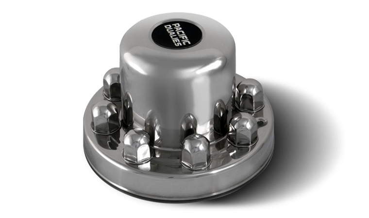 Bolt-On Rear Wheel Simulator Axle Cover | Fits Pacific Dualies 34/35/38/39 Series, Polished Stainless Steel