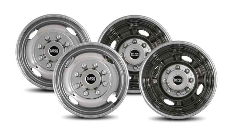 Upgrade Your Ford F-350 Super Duty | 17 Inch Wheel Simulator Set | Polished Stainless Steel | Heavy-Duty Look | Easy Installation