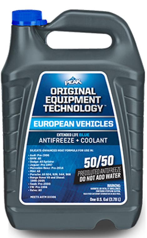 Peak Herculiner Engine Coolant | Protects from Rust & Corrosion, 50/50 Pre-Diluted, 1 Gallon Jug, Blue | Compatible with Audi, BMW, Mercedes Benz, Porsche, Volvo