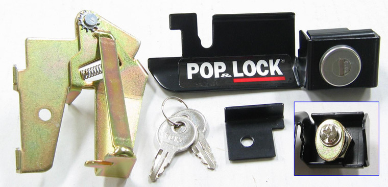 Pop & Lock Tailgate Lock PL2300 Locks Tailgate Handle; Manual; Black; Steel; Direct-Fit