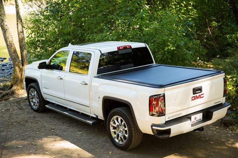 Top-Quality Pace Edwards Tonneau Cover | Fits Ram 1500, 1500 Classic, 3500, 2500 | Secure Manual Retractable Metal Cover, Lockable, Black Matte Aluminum | Made in USA