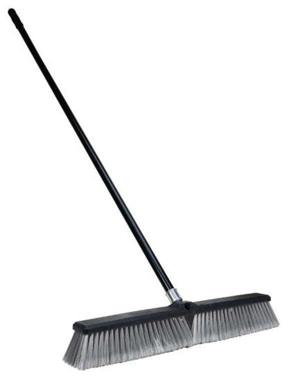 Performance Tool Angle Broom | Ideal for Garage, Concrete, & Shop Floors | 24" Width Poly Bristles | Durable Steel Handle