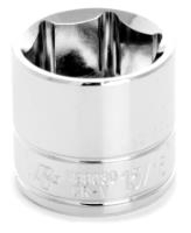 Durable 3/8 Inch Drive Socket | 15/16 Inch, 6 Point | Vanadium Steel, Polished Chrome Plated