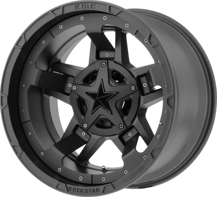 Bold KMC XD827 Rock Star III Wheel | 20x9, -12 Offset, Matte Black | Lightweight, Durable, TPMS Compatible