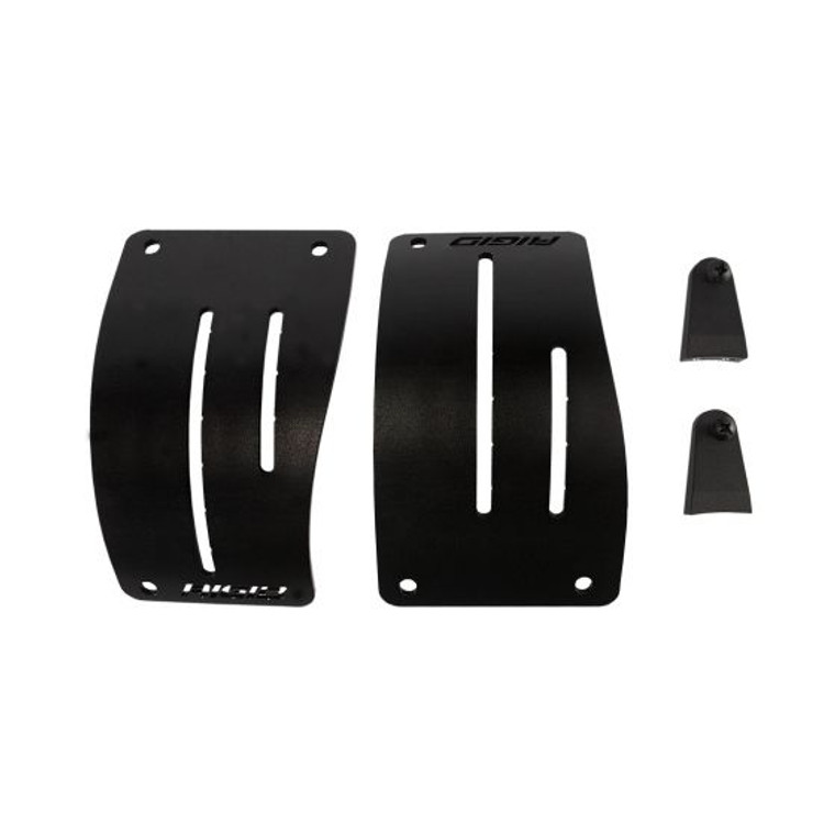 Aggressive RIGID Styling | Black Driving/ Fog Light Mounting Brackets | Fits Various 2018-2023 Jeep Gladiator JT, Wrangler JL