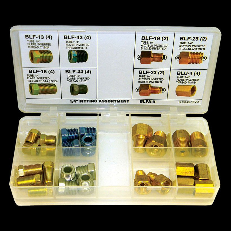 Ultimate 26pc 1/4" Brake Line Nut Assortment Kit | Premium Steel Construction