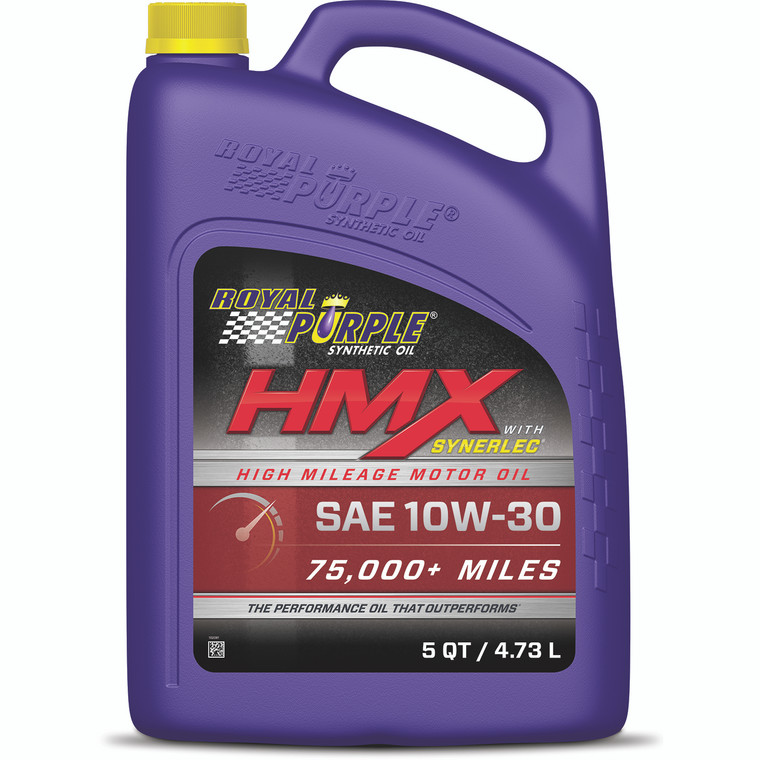 Maximize Engine Performance | Royal Purple HMX Synthetic Oil | SAE 10W30 | 5 Quart Bottle