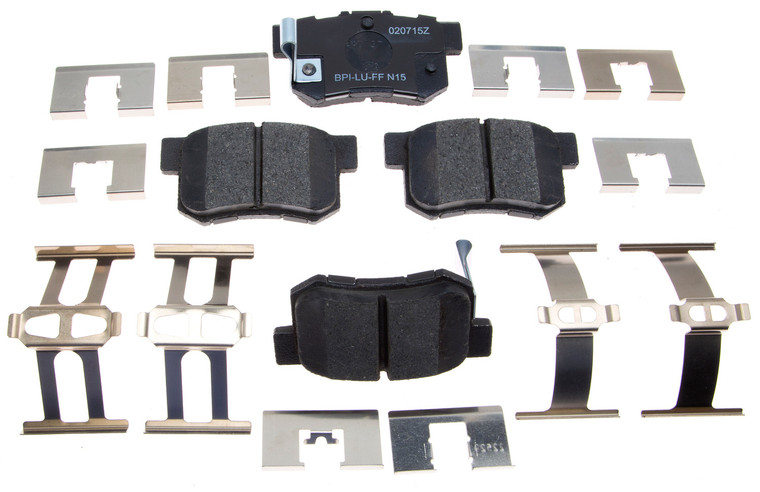 Raybestos R-Line OE Ceramic Brake Pad | Noise-Reducing Shim | Set of 4, OEM Fit | Limited Warranty