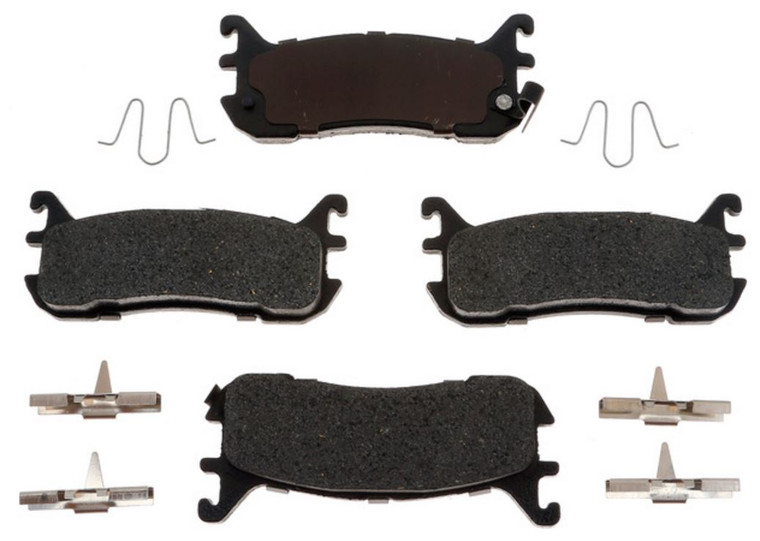 OE Replacement Ceramic Brake Pads | Fits Various 1994-2005 | Mercury Tracer, Ford Escort, Mazda Miata, Protege | R-Line, Includes Mounting Hardware