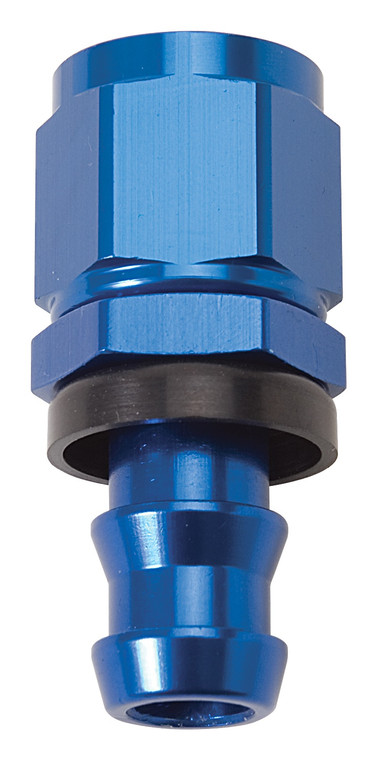 Lightweight Aluminum -8 AN Hose End Fitting | Easy to Assemble | Straight - Anodized Blue Finish