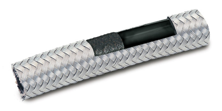 Russell Automotive ProFlex -8 AN Braided Hose | 3 Foot Length | 1000 PSI Rating | Stainless Steel Braid