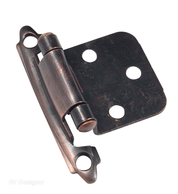 Enhance Your RV Doors | Self Closing Hinges | Set Of 2 | Old World Brass Finish