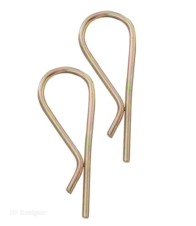 Secure Trailer Hitch Pin Clip | Set of 2 | Gold Finish | Easy Locking & Reliable Performance