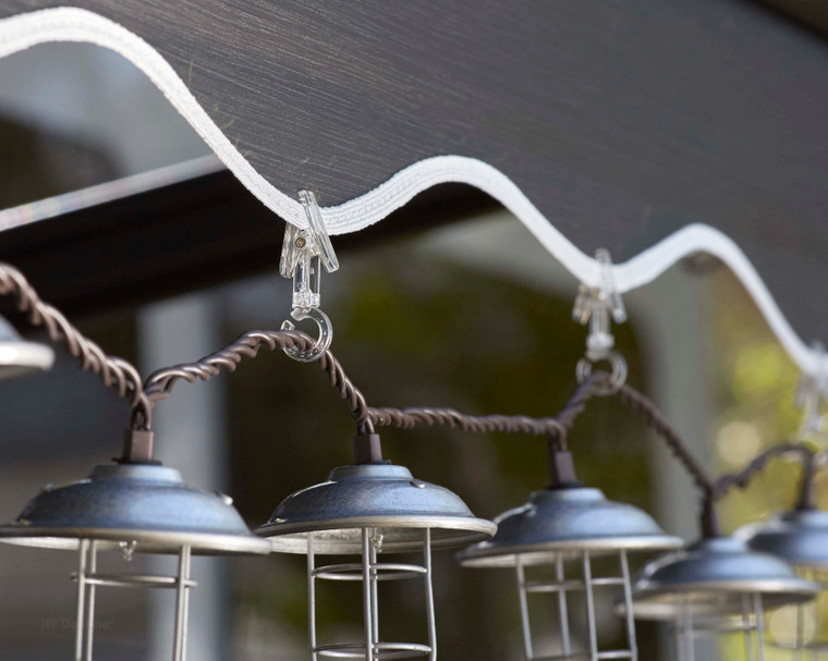 Revolutionize Your Outdoor Decor with RV Designer Multi-Purpose Clips | Hang Lights, Banners, Flags & More | Clear Plastic | Set of 10