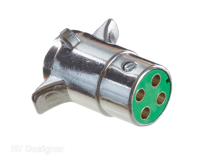 Reliable Chrome Plated Adapter | 4-Way Round | Trailer End