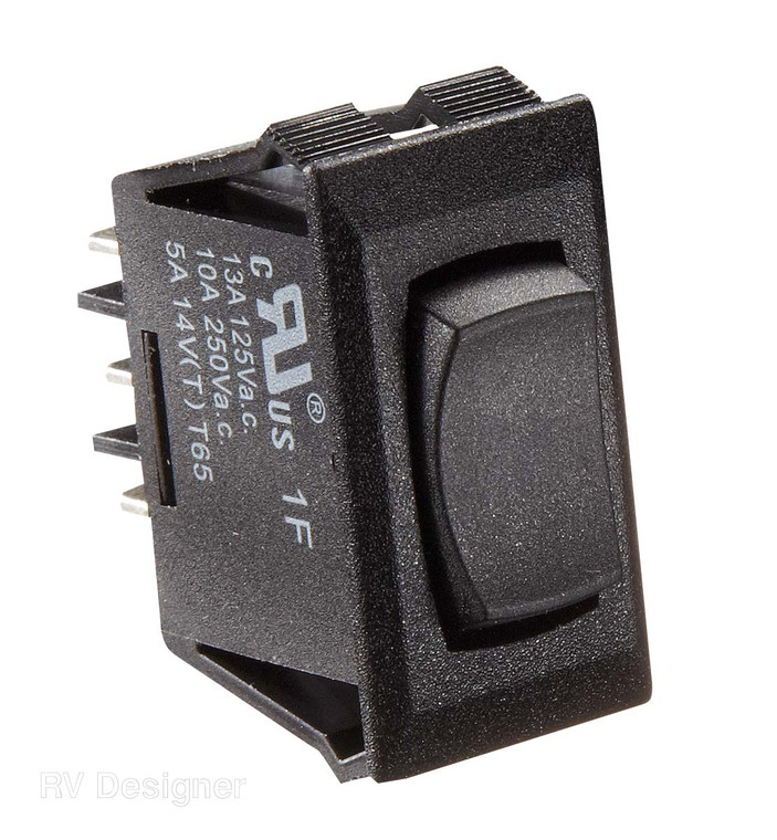 Reliable RV Designer Rocker Switch | Use for Lighting/ Water Heater/ Water Pump | 10 Amp SPDT | Easy Install