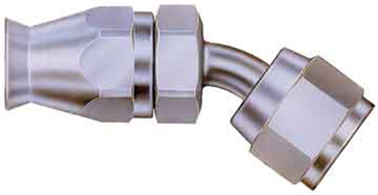 Aeroquip 45 Degree Hose End Fitting | Steel Construction, Improved Flow | Single Piece Design